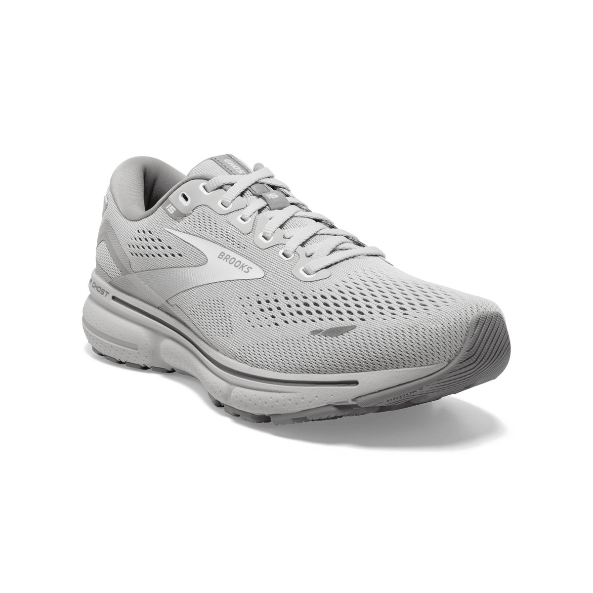 Brooks Ghost 15 (B Width) - Oyster/Alloy/White (Womens)