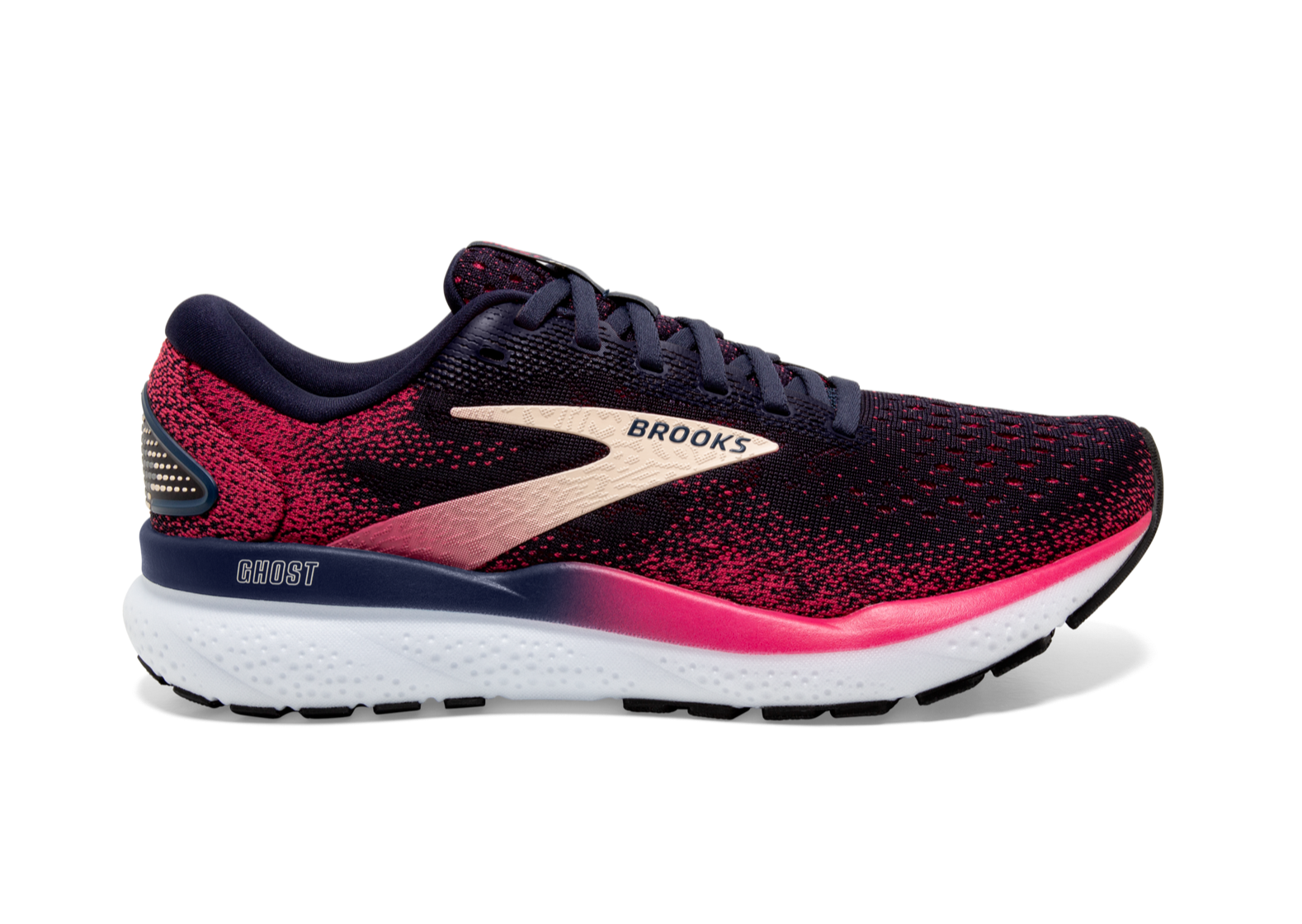 Brooks Ghost 16 (D Width) -  Peacoat/Raspberry/Apricot (Womens)