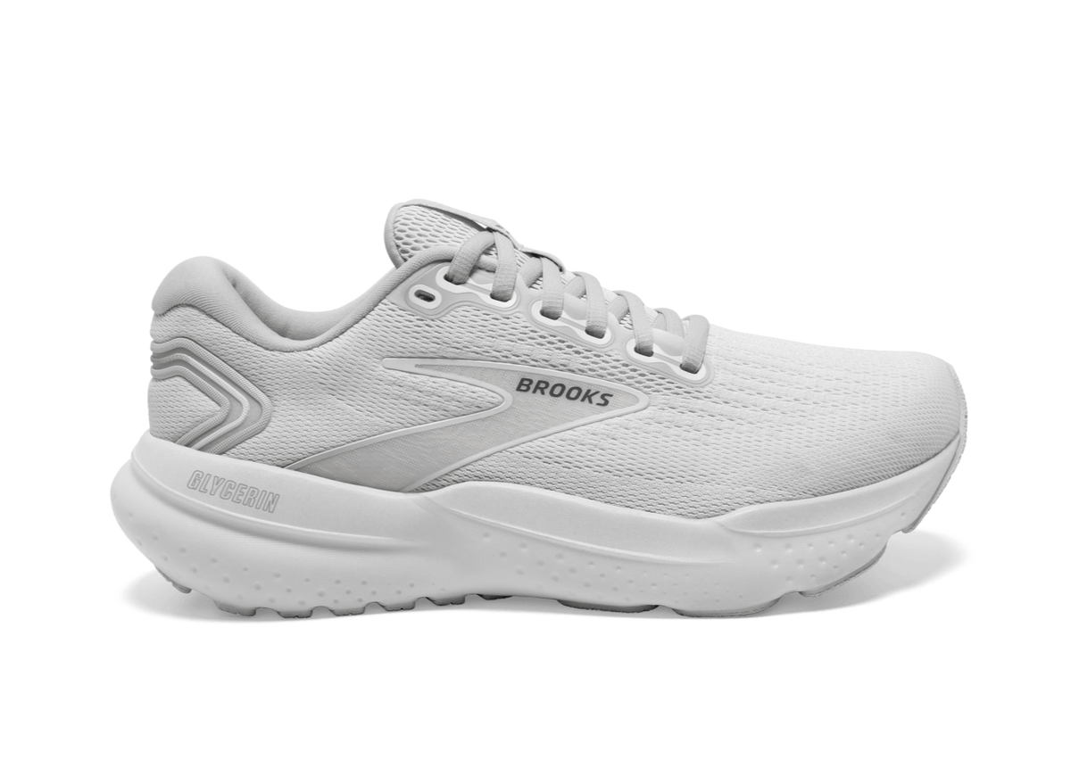 Brooks Glycerin 21 (B Width) - White/Grey (Womens)