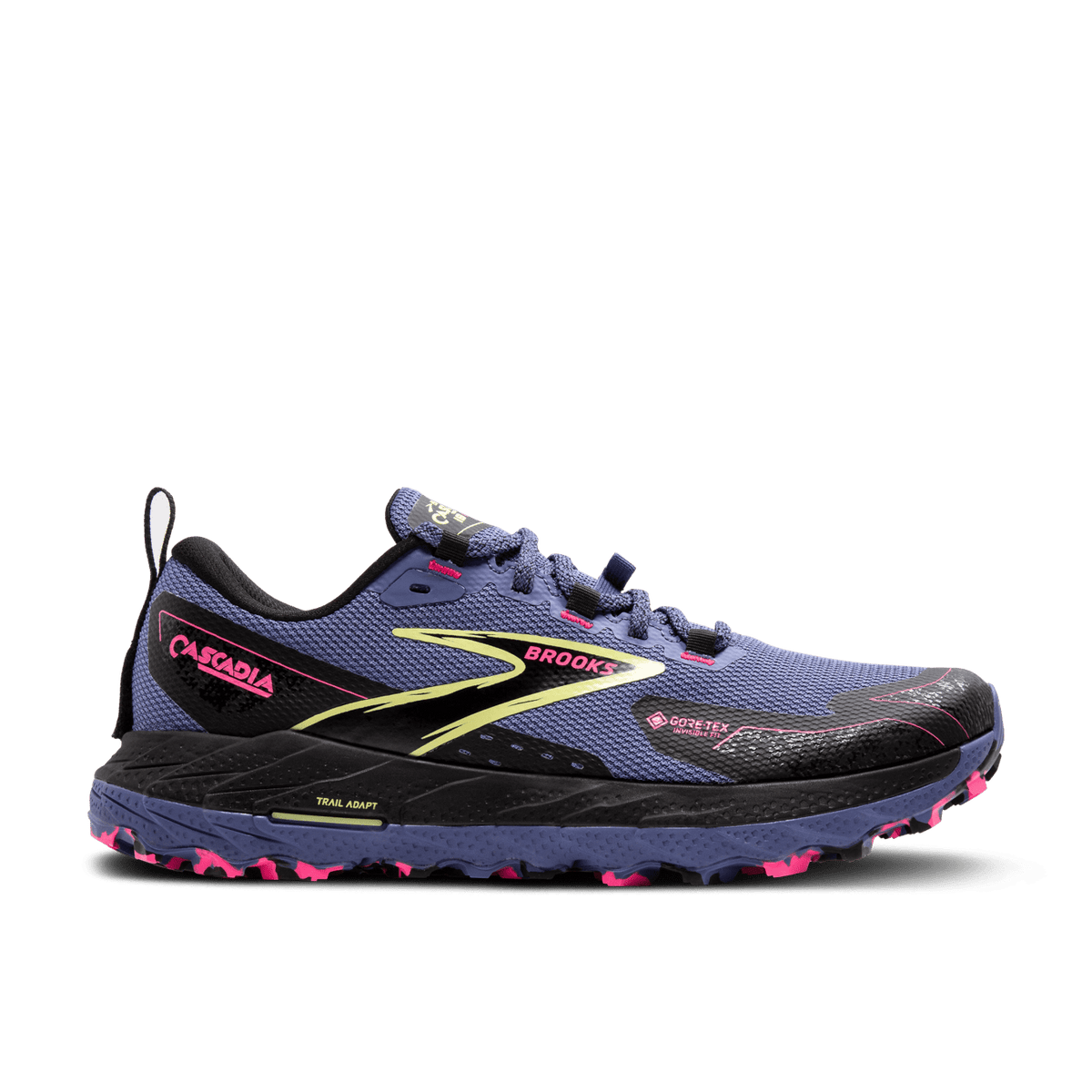 Brooks Cascadia 18 GTX (B Width) - Grey Blue/Black/Pink (Womens)