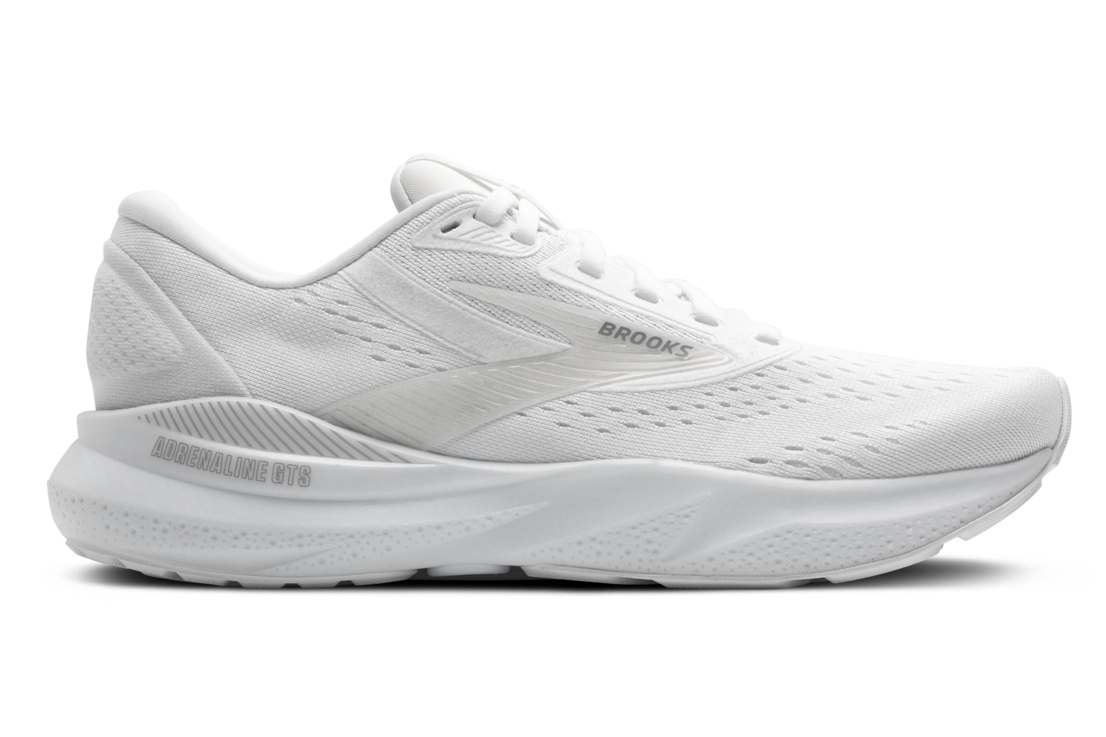 Brooks Adrenaline GTS 24 (D Width) - White/Oyster/Alloy (Womens)