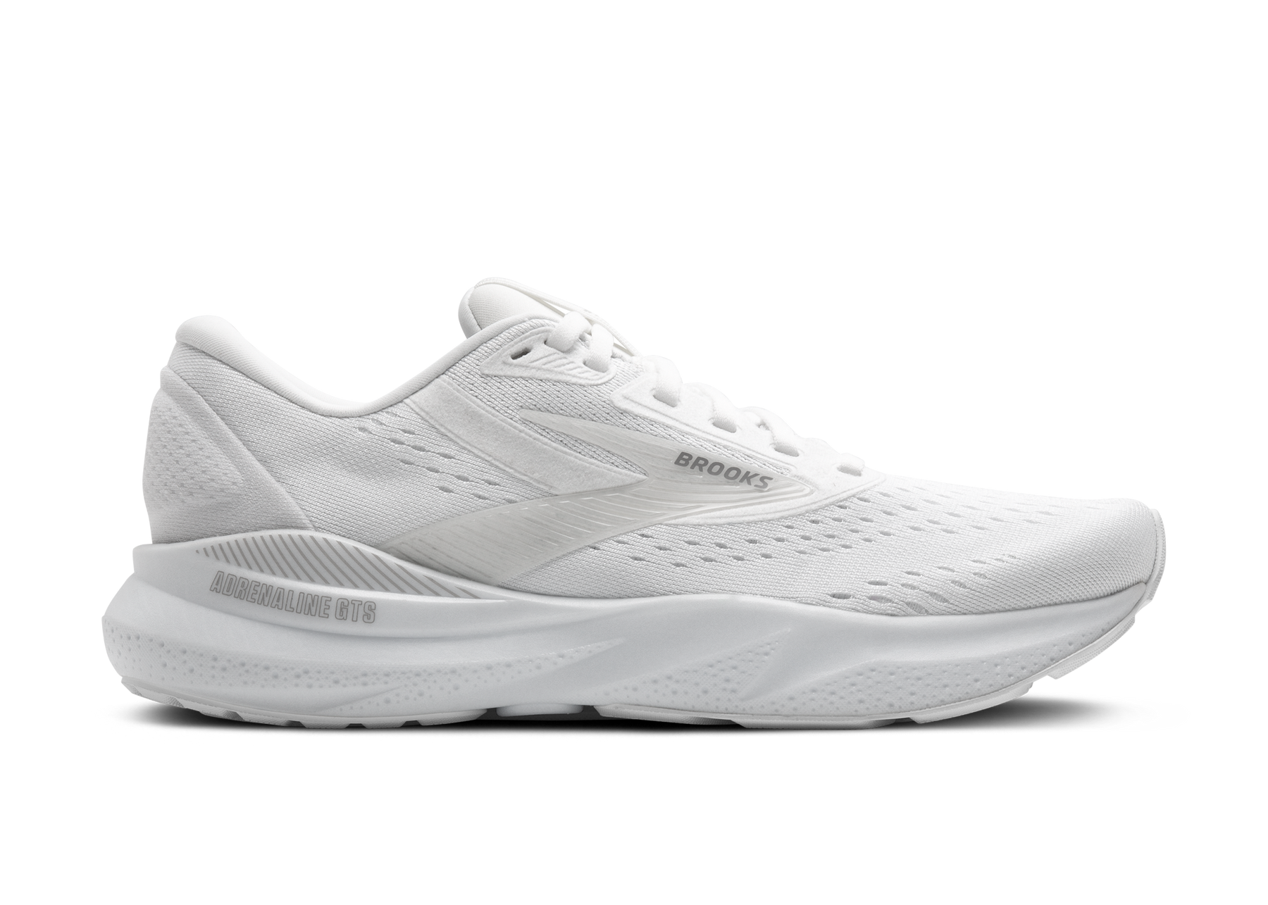 Brooks Adrenaline GTS 24 (D Width) - White/Oyster/Alloy (Womens)