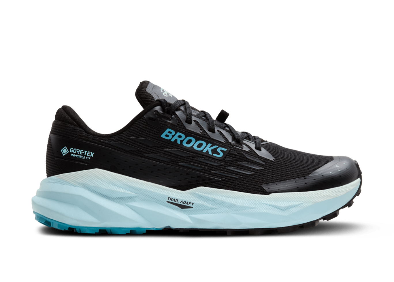 Brooks Cascadia 19 GTX (B Width) - Black/Ebony/Blue Flower (Womens)