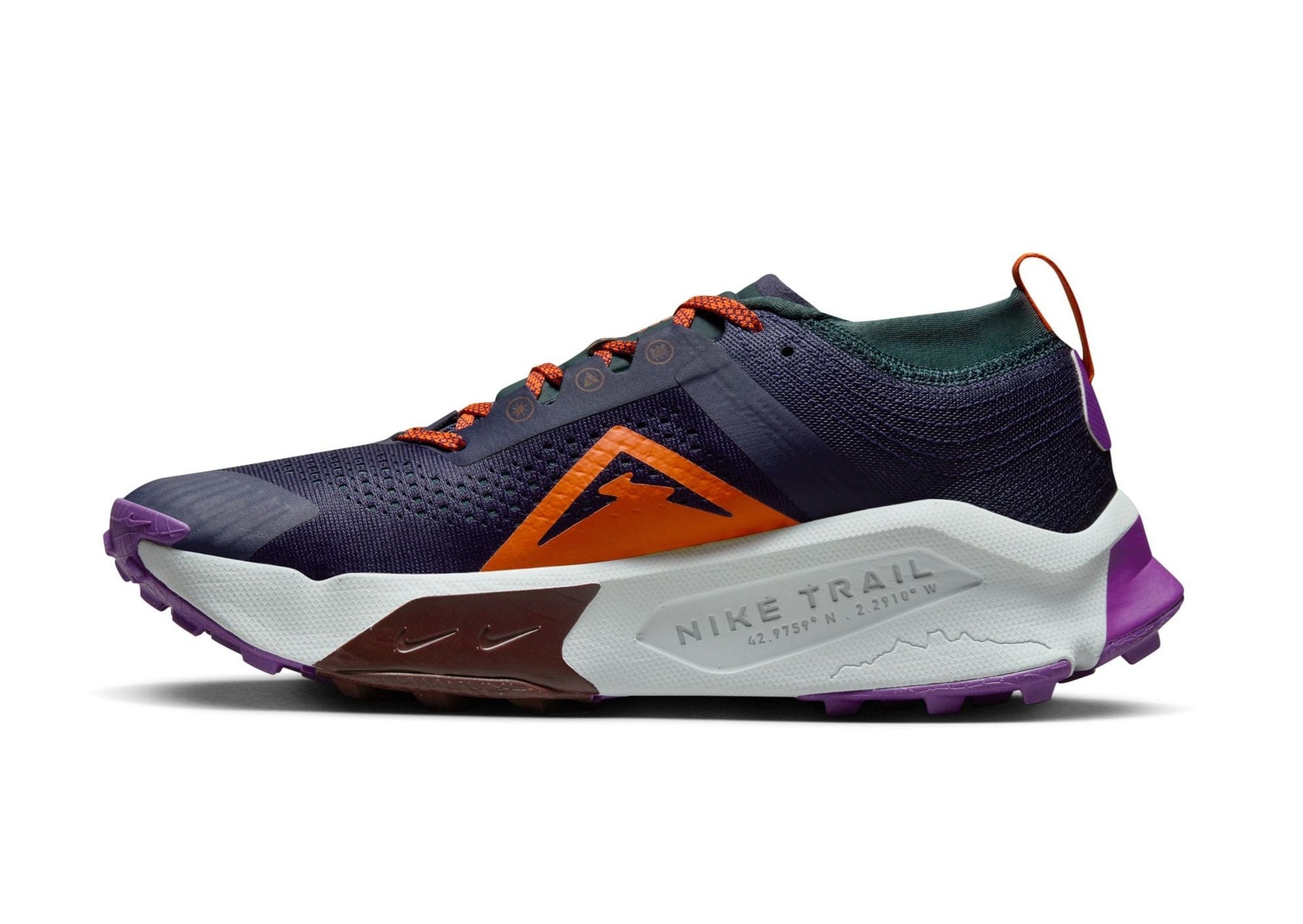 Nike ZoomX Zegama Trail (D Width) - Purple Ink/ Safety Orange (Mens)