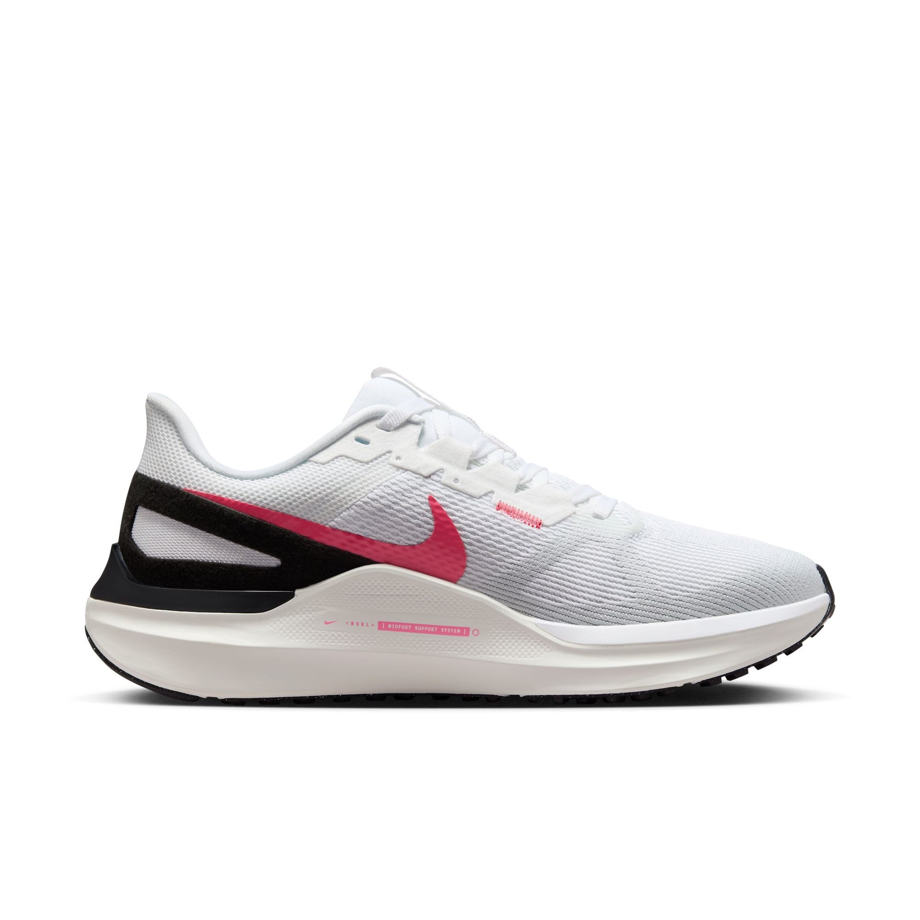 Nike Air Zoom Structure 25 (B Width) - White/Black Aster Pink (Womens)