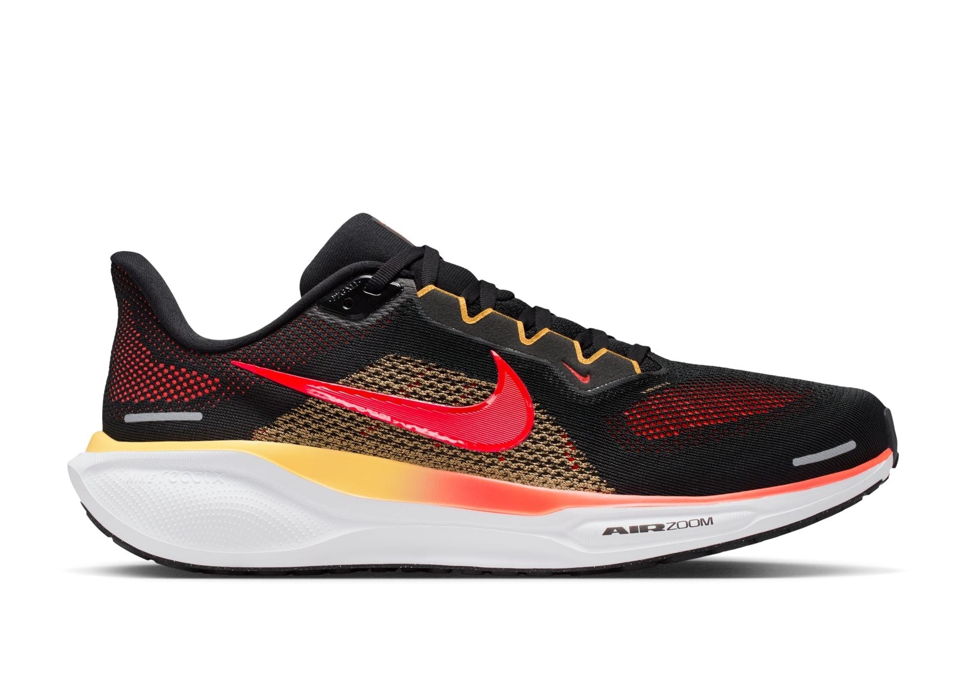 Nike Air Zoom Pegasus 41 (D Width) - Black / Topaz Gold / Bright Crimson (Mens)