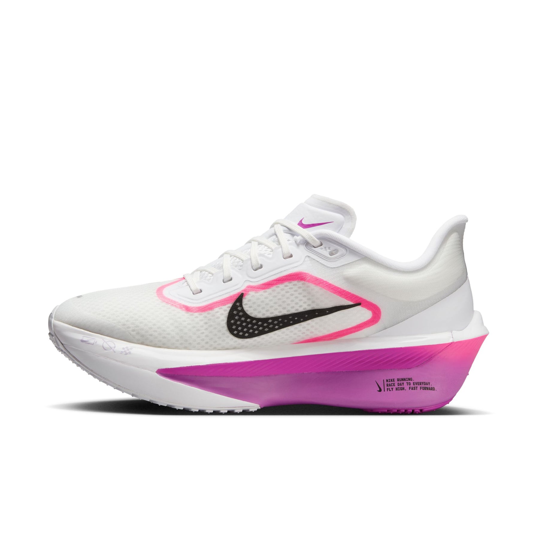 Nike Zoom Fly 6 (B Width)- White/Black/Vivid Grape (Womens)