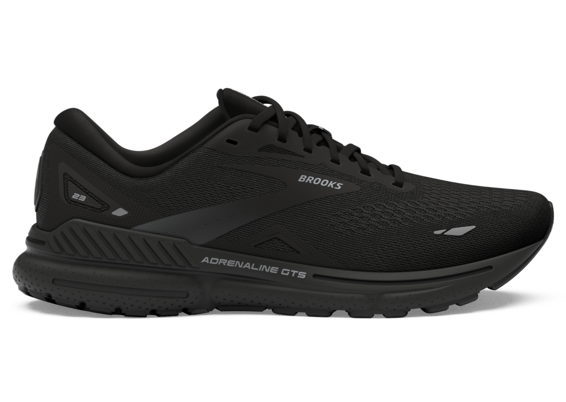 Brooks Adrenaline GTS 23 (2E Width) - Black/Black/Ebony (Mens)