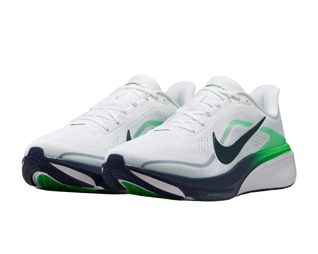 Nike Air Zoom Pegasus 42 (2E Wide) Mens - White/Green Spark/Midnight Navy