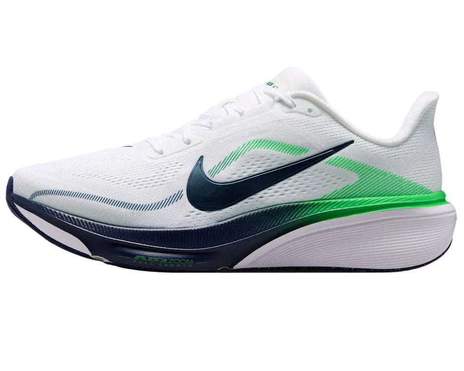 Nike Air Zoom Pegasus 42 (2E Wide) Mens - White/Green Spark/Midnight Navy