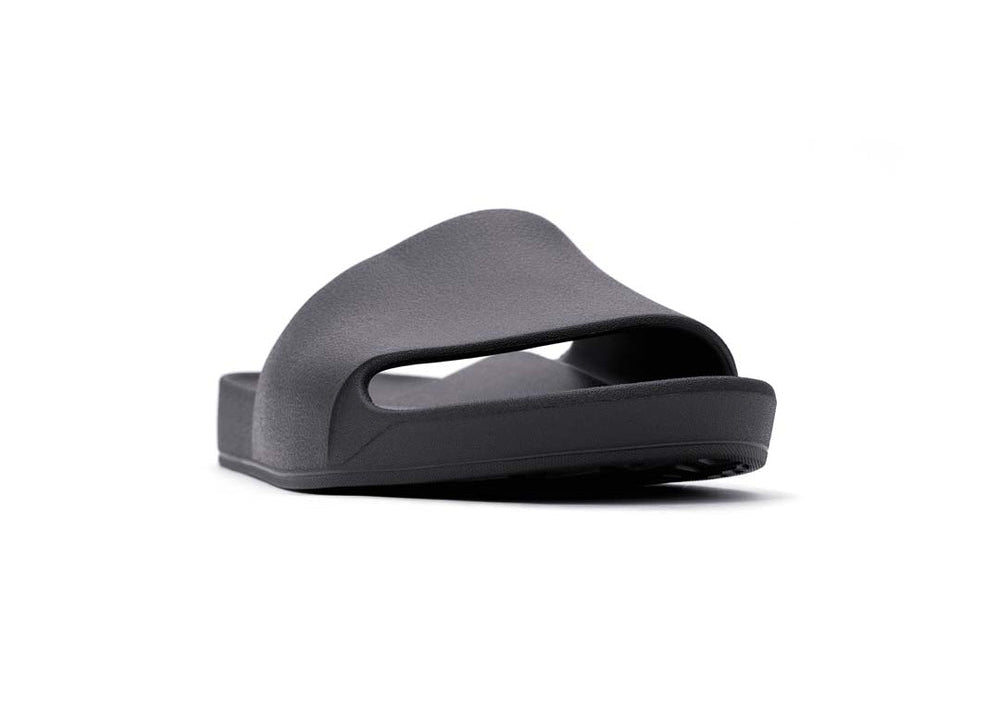 Gray slide sandal on a white background