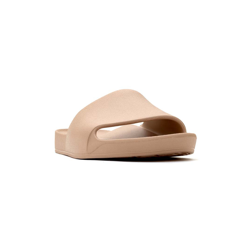 Beige sandal on a white background