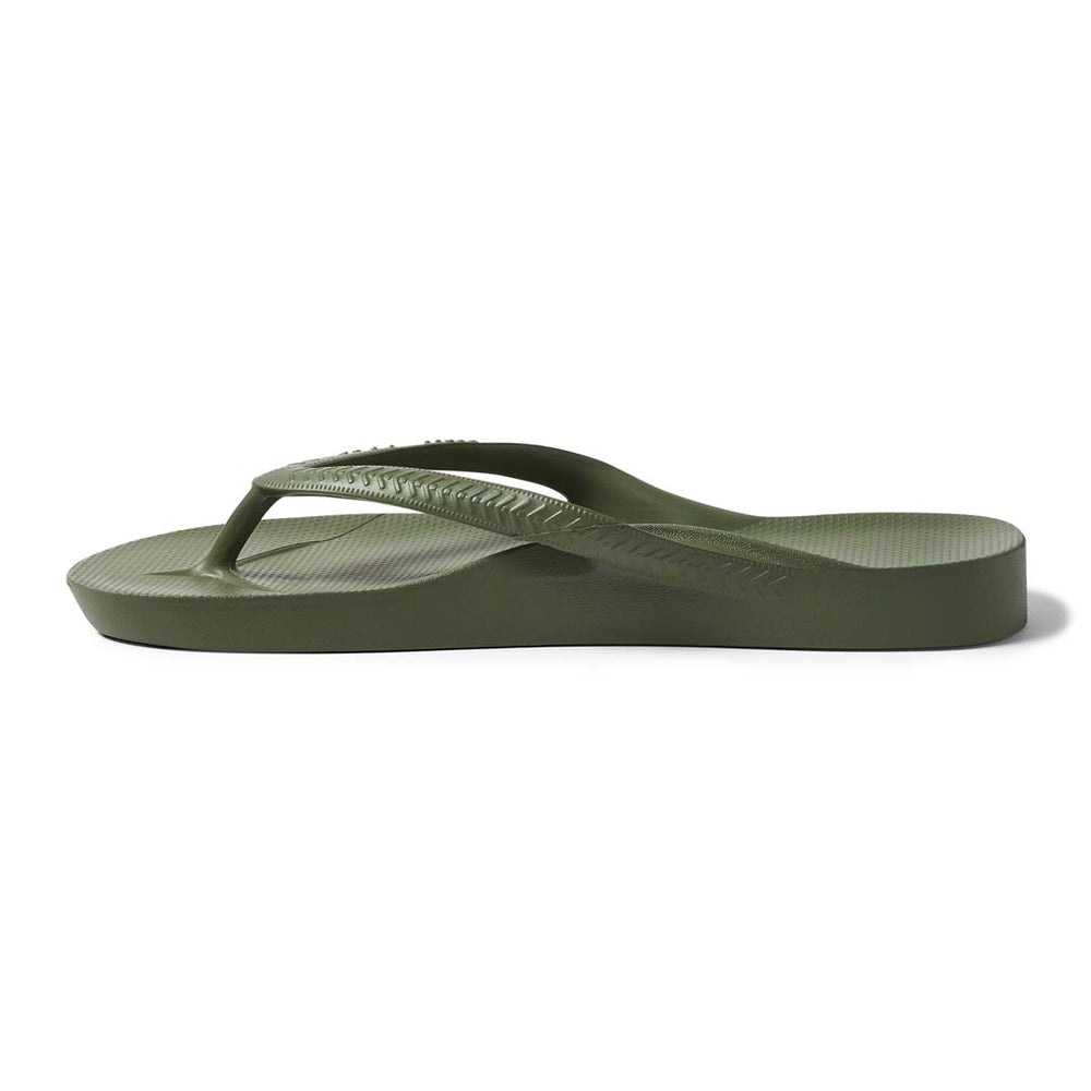 Green flip-flop sandal on a white background