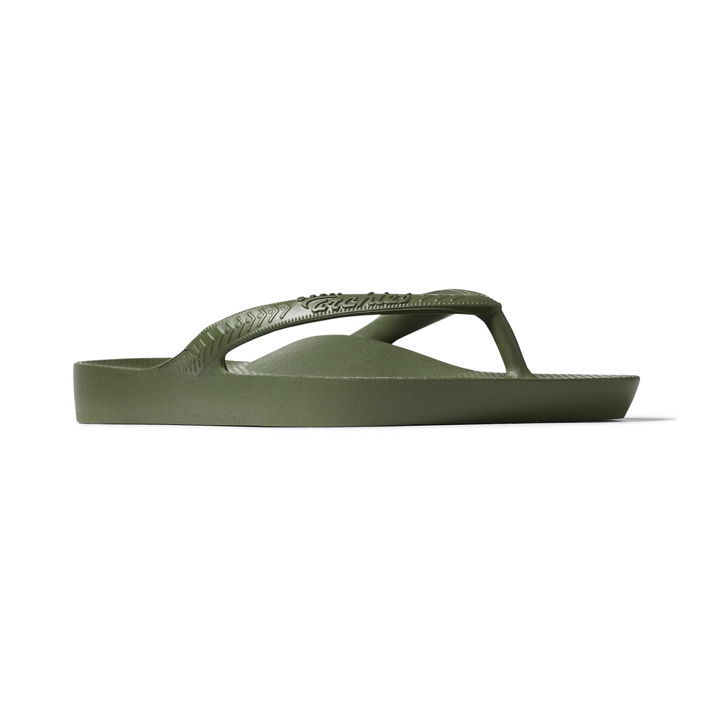Green sandal on a white background