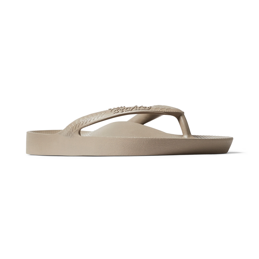 Beige sandal on a white background
