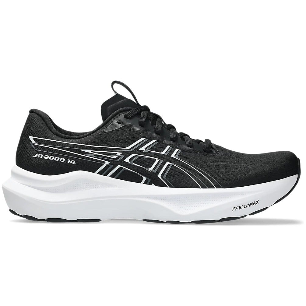 Black running shoe with Under Armour logo on a white background