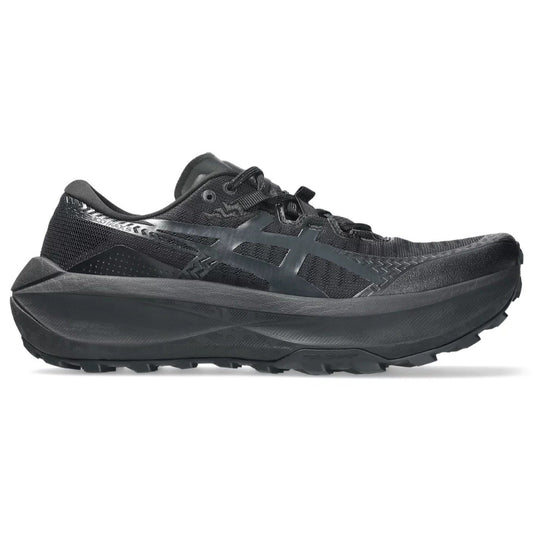 Black athletic shoe on a white background