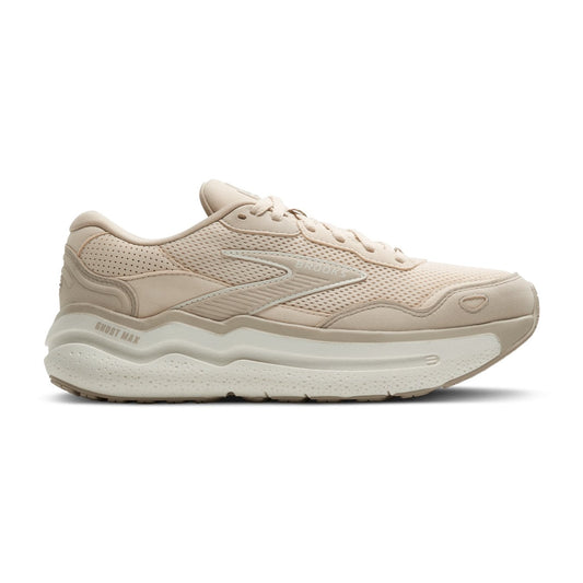 Beige running shoe on a white background