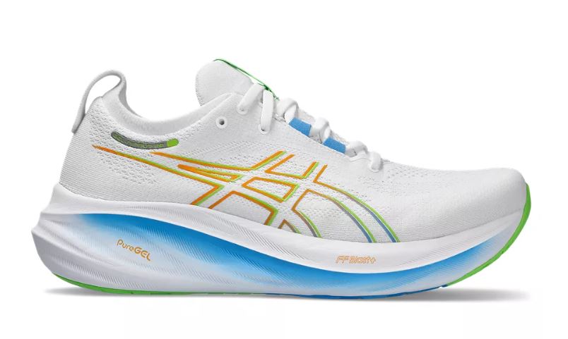 Asics Gel Nimbus 26 (D Width) -  White/Waterscape (Mens)