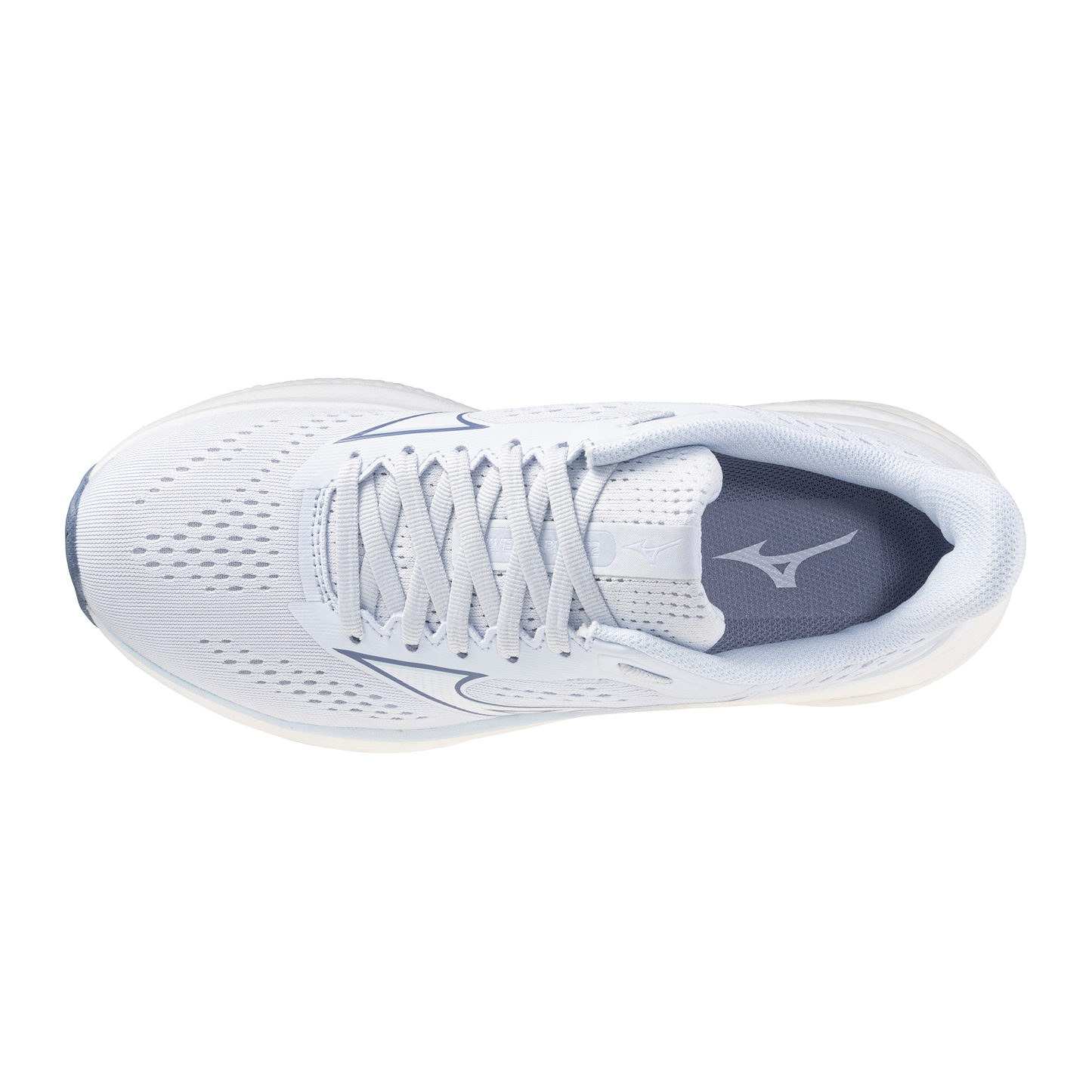 White running shoe with a visible brand logo on a white background