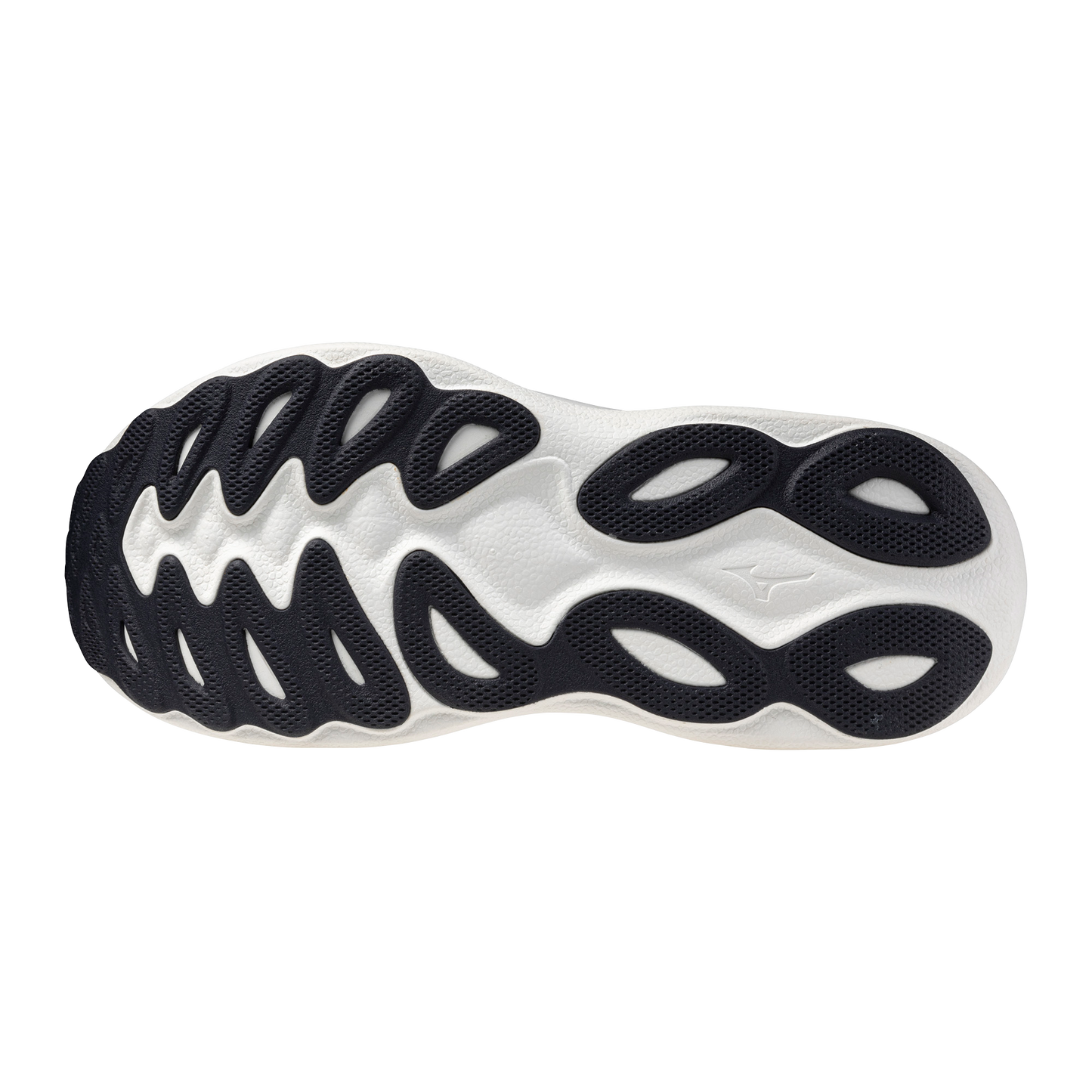 Black and white sole of a shoe on a white background