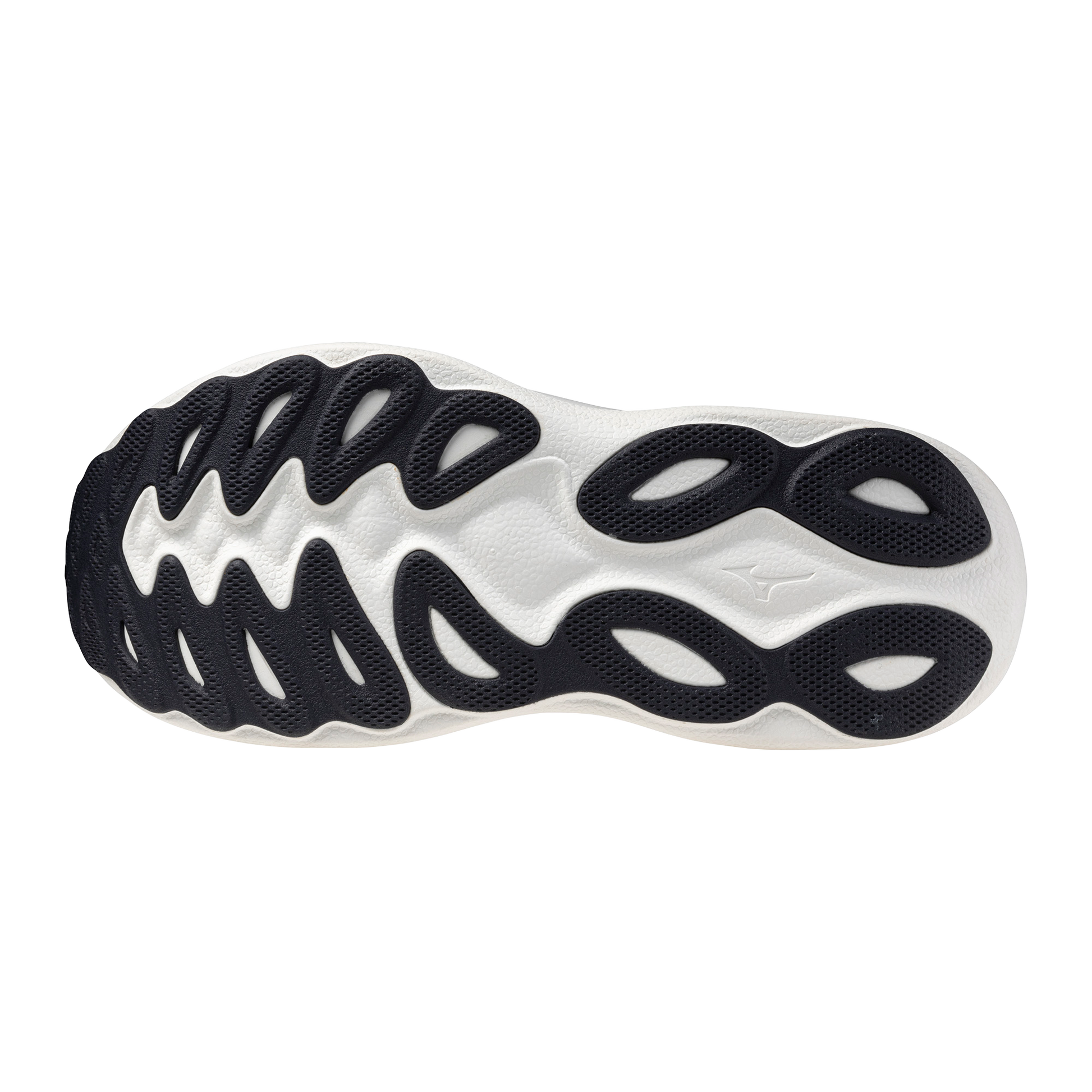 Black and white sole of a shoe on a white background