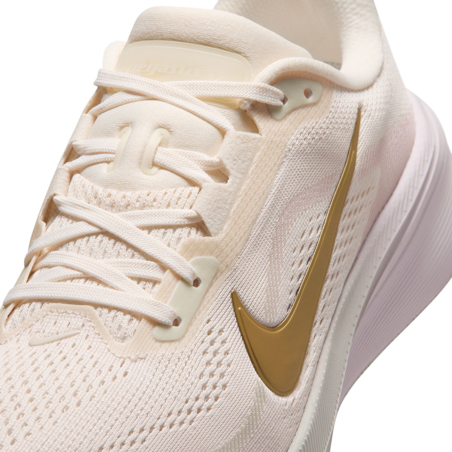 Nike Air Zoom Pegasus 42 (B Width) Womens - Chalk/Spruce Aura/Bleached Lilac/Metallic Gold