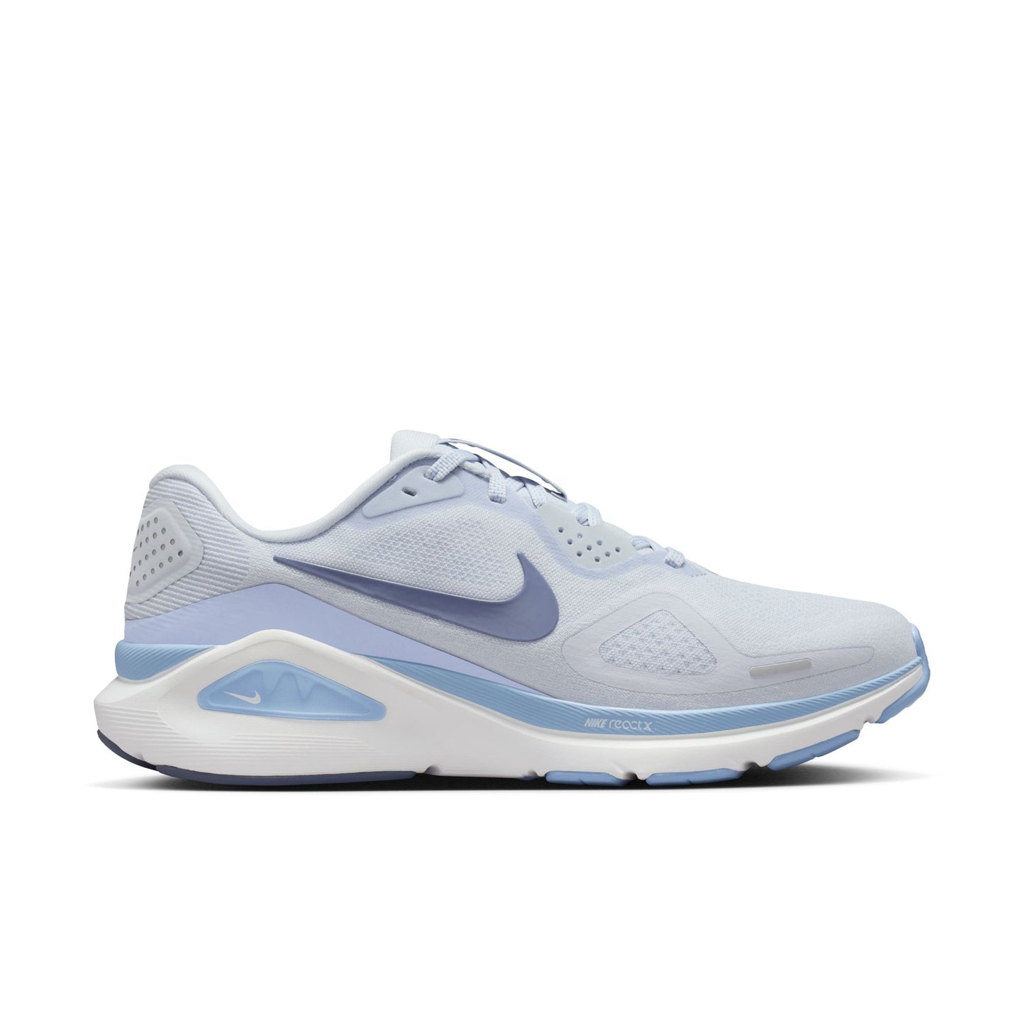 White running shoe with Nike logo on a white background