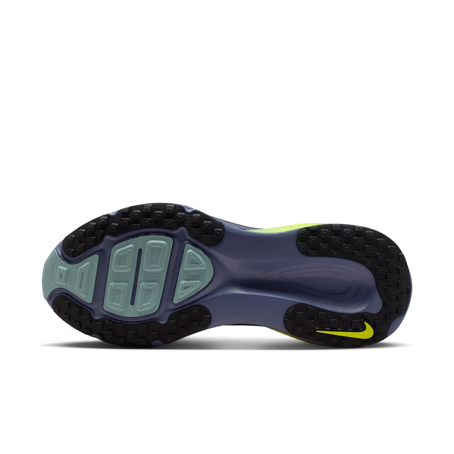 Side view of a sports shoe with a visible brand logo on a white background