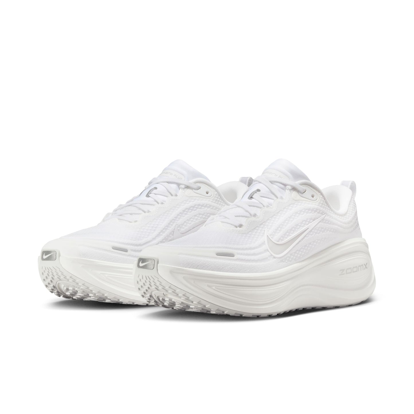 White athletic shoes on a white background