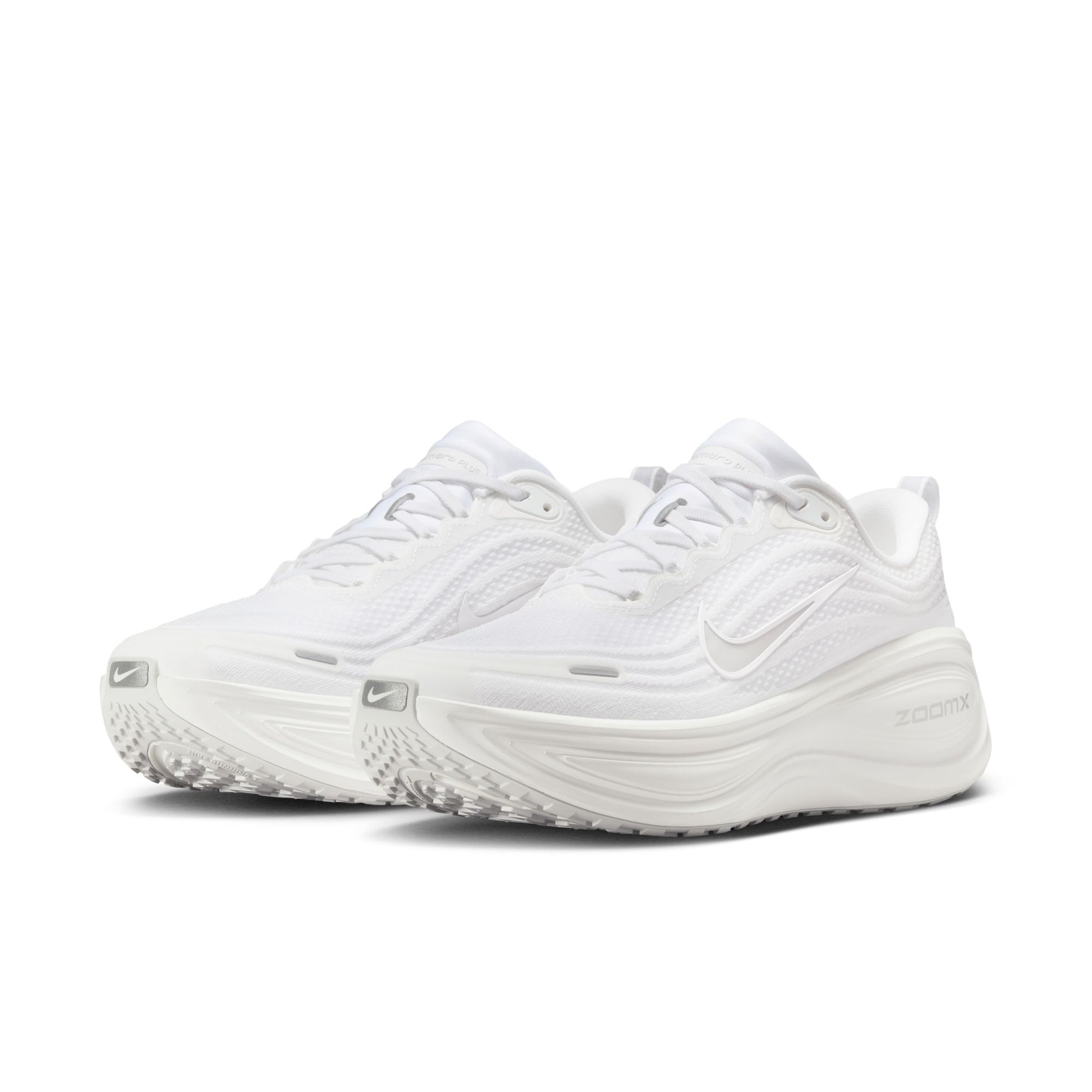 White athletic shoes on a white background