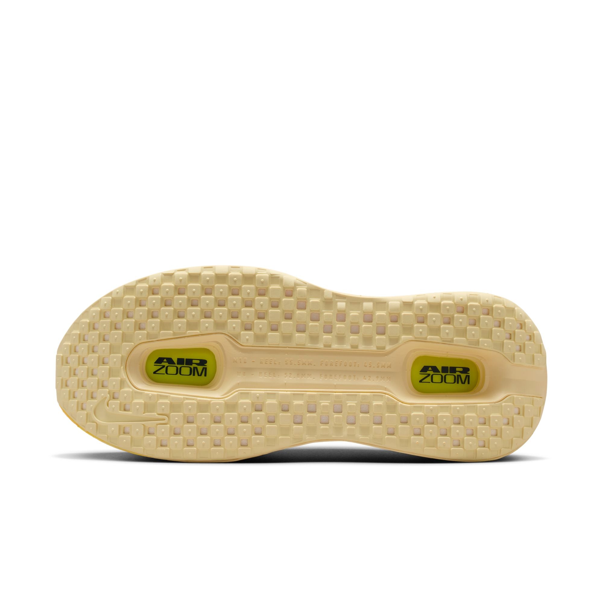 Close-up of a shoe sole with 'Air Zoom' branding on a white background