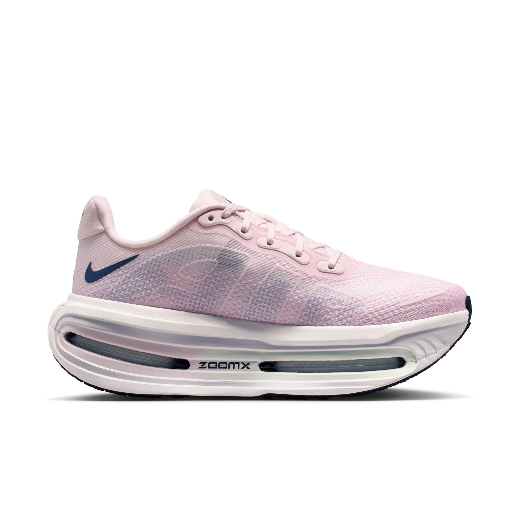 Pink shoe with white background