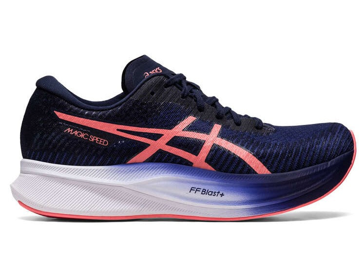 Asics Magic Speed 2 (B Width) - Indigo Blue/Papaya (Womens)