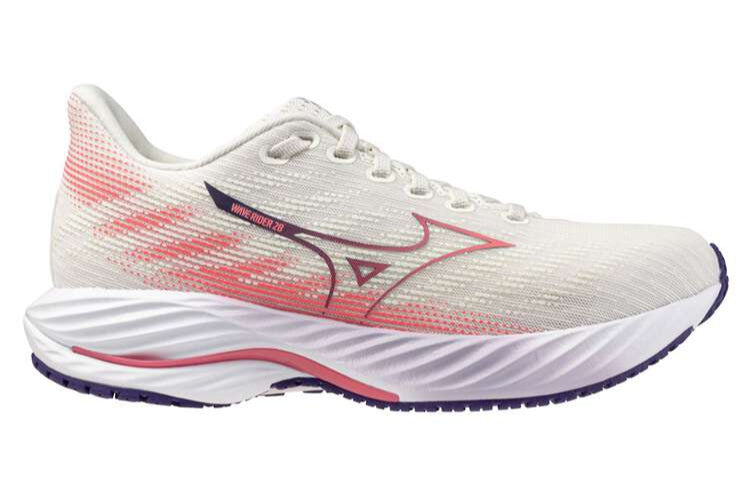 Mizuno Wave Rider 28 (B Width) - White/Rose/Indigo (Womens)