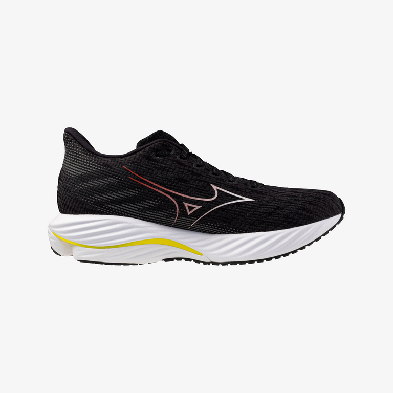 Mizuno Wave Rider 28 (2E Width) - Black/White/Evening Primrose (Mens)