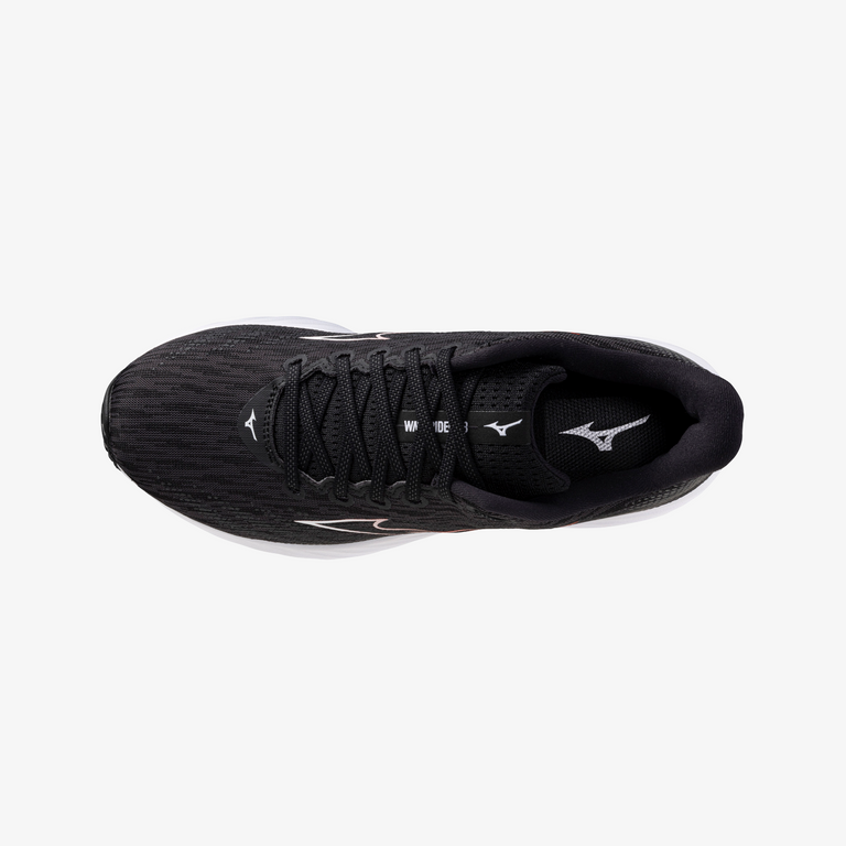 Mizuno Wave Rider 28 (2E Width) - Black/White/Evening Primrose (Mens)