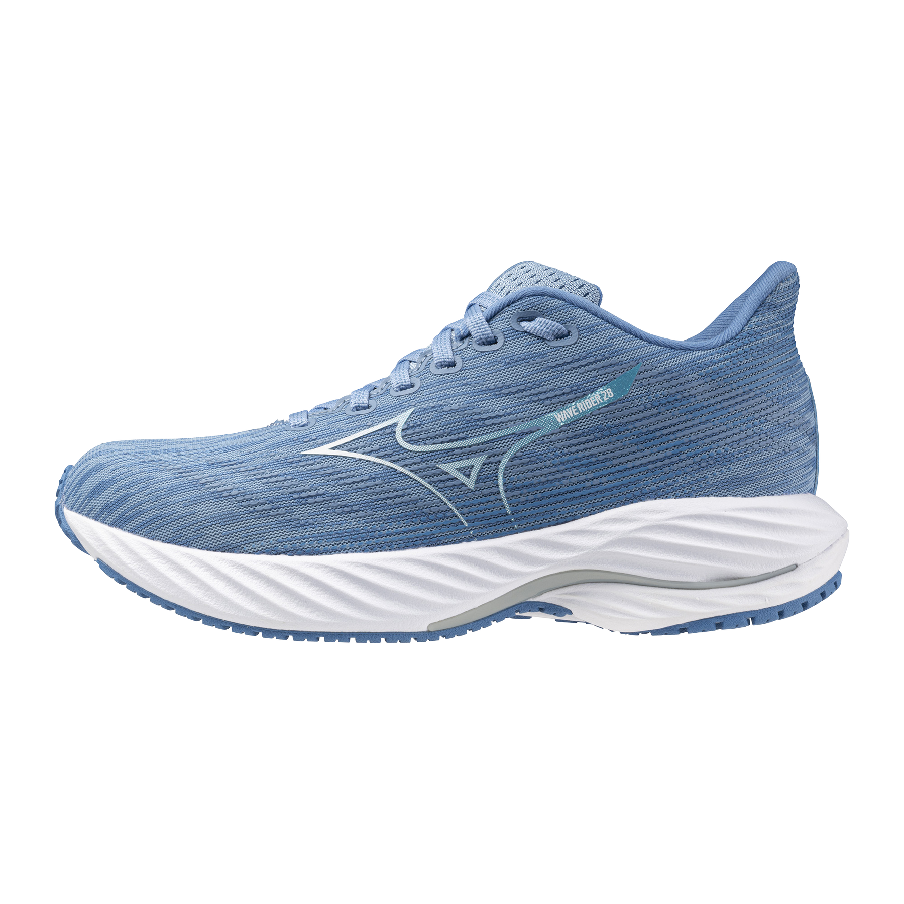 Mizuno Wave Rider 28 (B Width) - Glacier Lake/White/Parisian Blue (Womens)