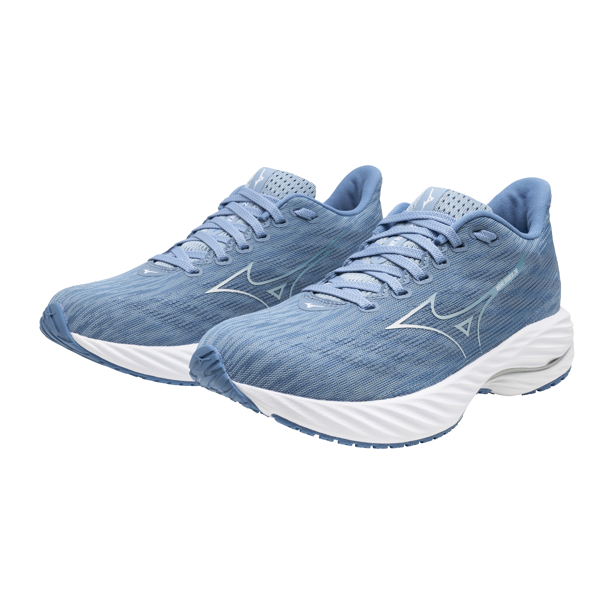 Mizuno Wave Rider 28 (B Width) - Glacier Lake/White/Parisian Blue (Womens)