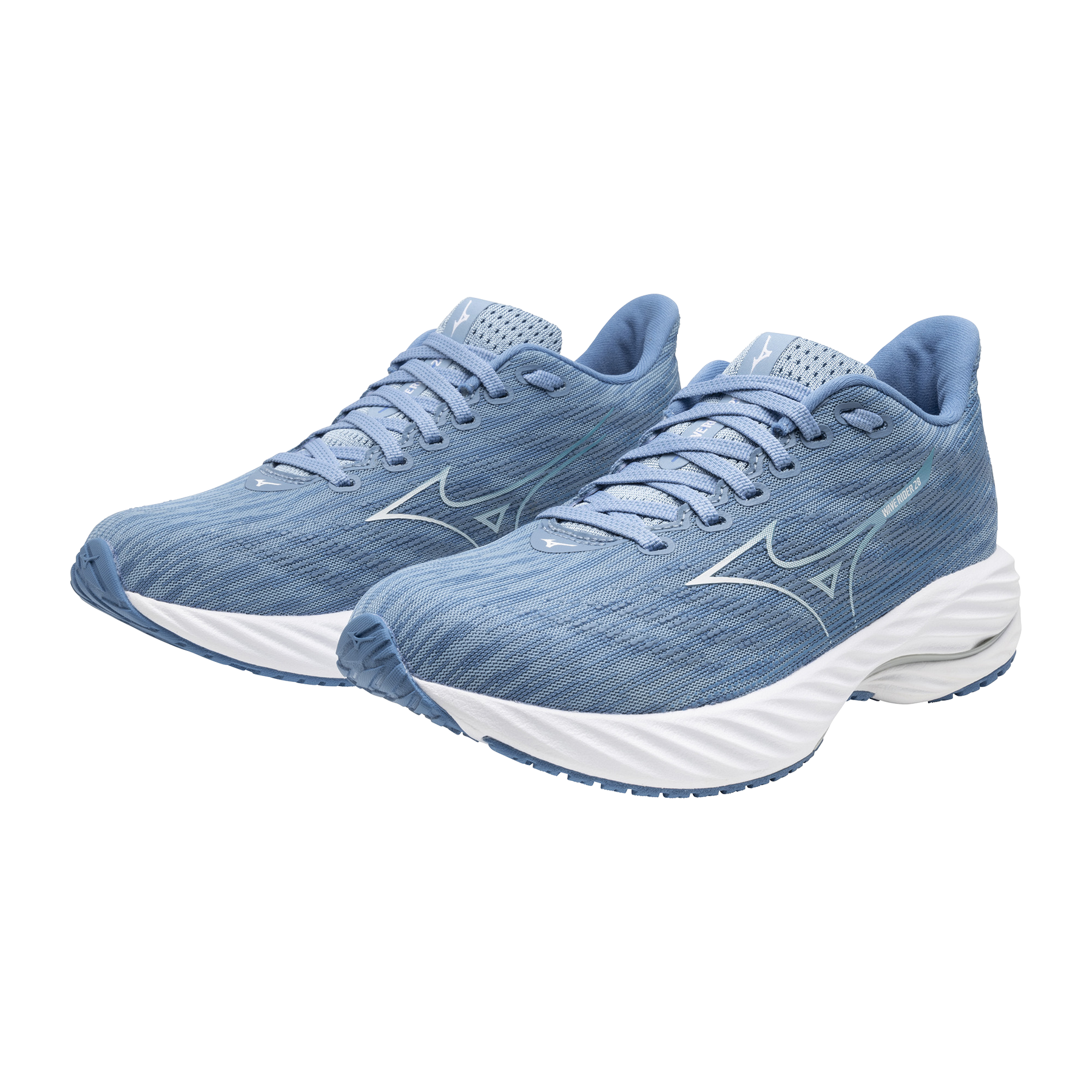 Mizuno Wave Rider 28 (B Width) - Glacier Lake/White/Parisian Blue (Womens)