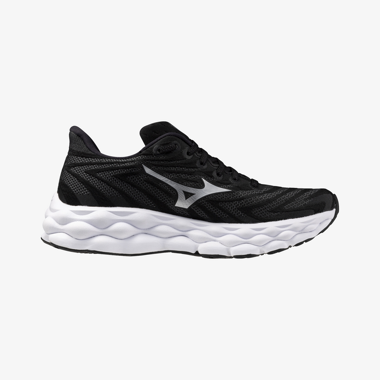 Mizuno Wave Sky 8 (D Width) - Black/ Silver (Womens)