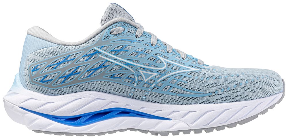 Mizuno Wave Inspire 20 (B Width) - Grey/Blue (Womens)