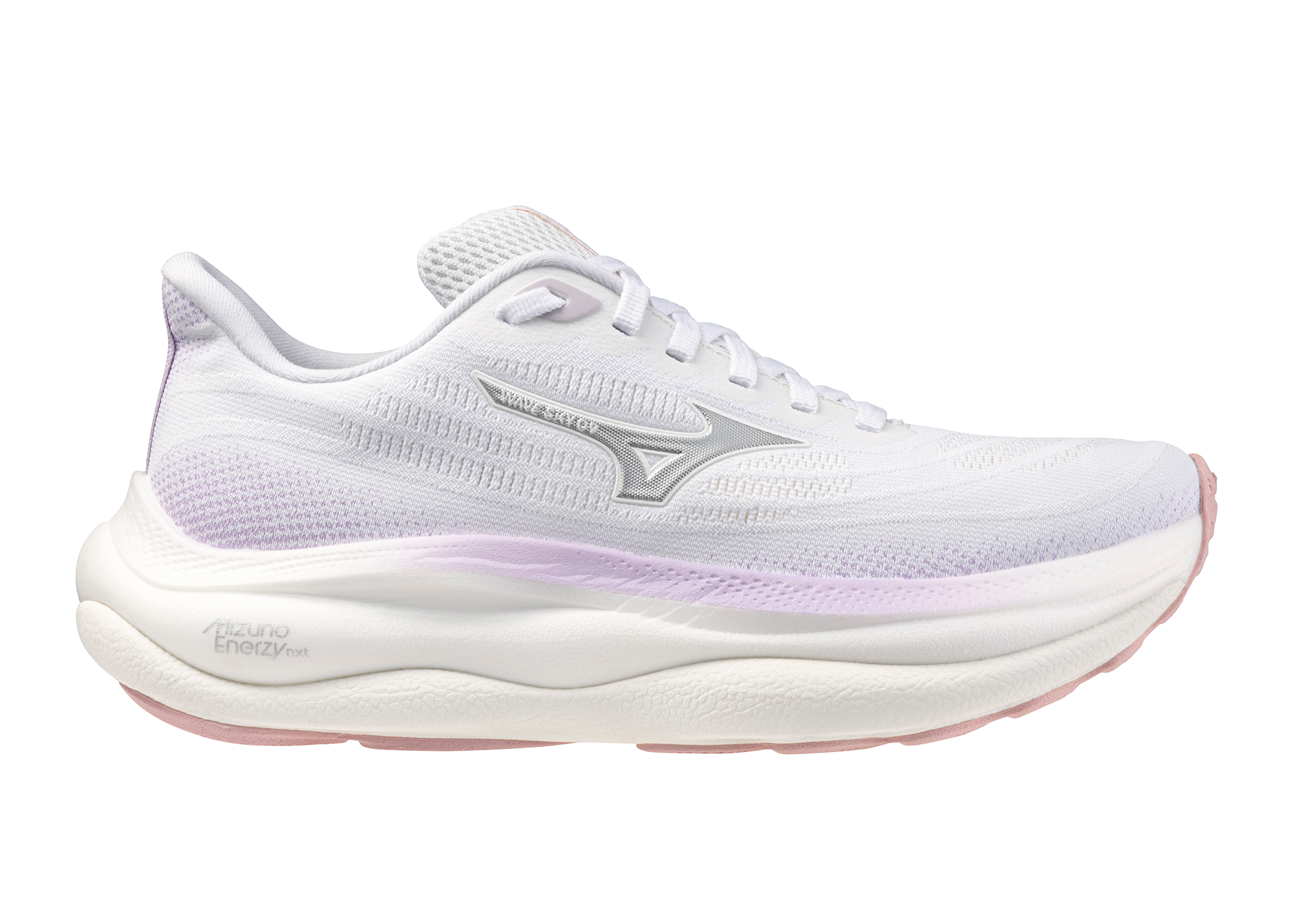 Mizuno Wave Sky 9 (B Width) - White/Silver/Orchid Petal (Womens)