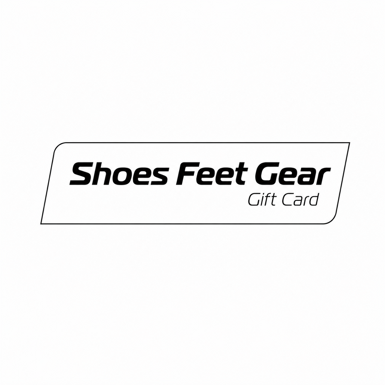 Shoes Feet Gear podiatrists in bardon showing logo for gift card in black tex on white background