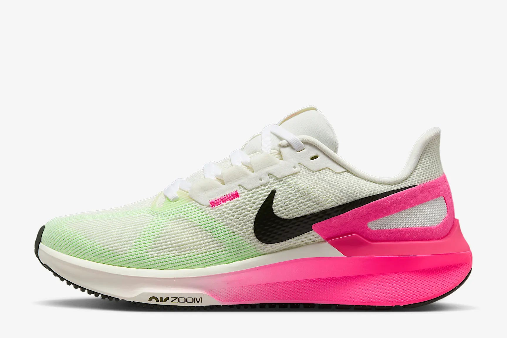 Nike Air Zoom Structure 25 CM (B Width) - Sail/Sequoia-Hyper Pink (Womens)