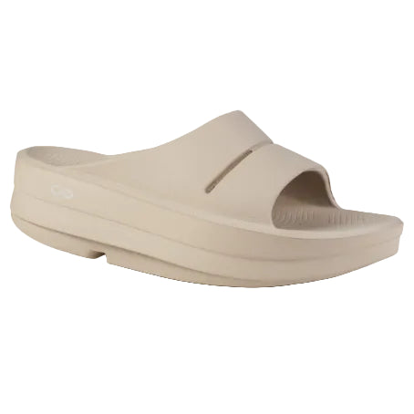 Beige sandal on a white background