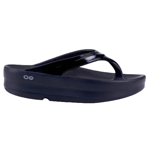 Black sandal with a white background