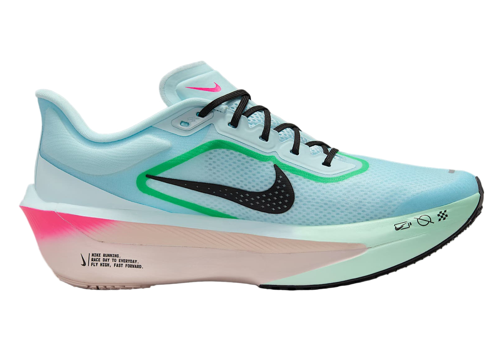 Nike Zoom Fly 6 (D Width)- Glacier Ice/Black/Hyper Pink (Mens)
