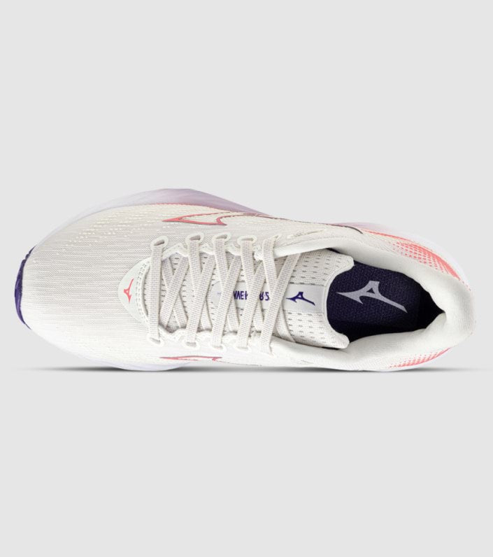 Mizuno Wave Rider 28 (B Width) - White/Rose/Indigo (Womens)