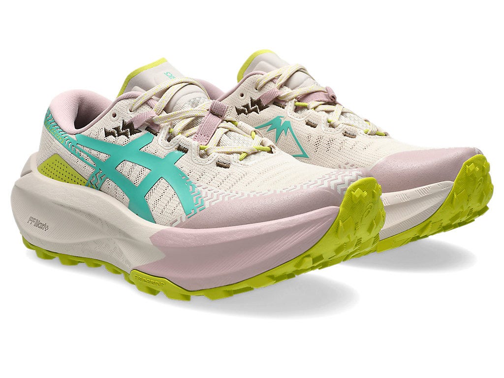 Asics Trabuco Max 5 (B Width) - Mineral Beige/Aurora Green (Womens)